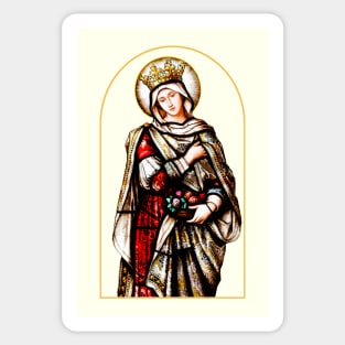 Saint Elizabeth of Hungary Stained Glass Window Sticker